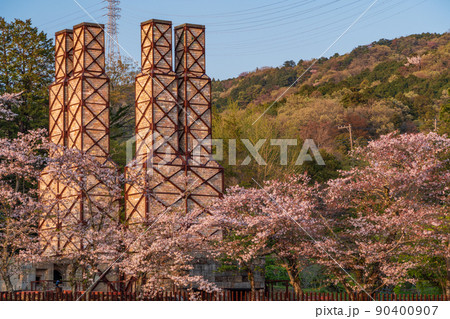（静岡県）世界遺産、韮山反射炉、桜の季節 90400907