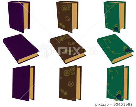 Magic, engineer and biology books game asset collection vector illustration Magic, engineer and biology books game asset collection vector illustration 90401993