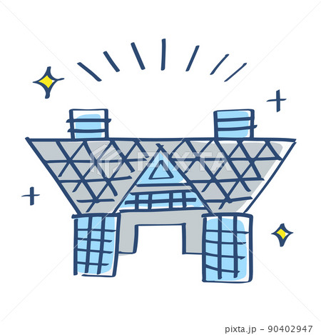 ビッグサイトのイラスト　国際展示場 90402947