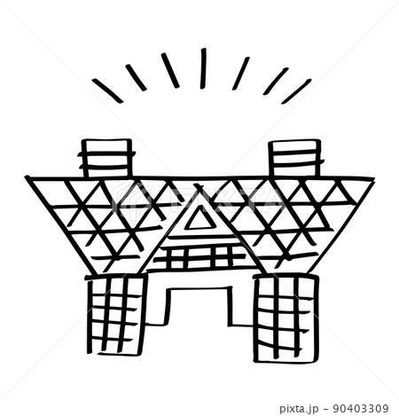 ビッグサイトのイラスト　国際展示場 90403309