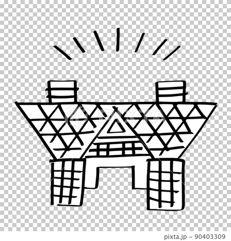 ビッグサイトのイラスト　国際展示場 90403309