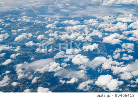 Aerial view from plane. Flight from Helsinki to Amsterdam. 90406418