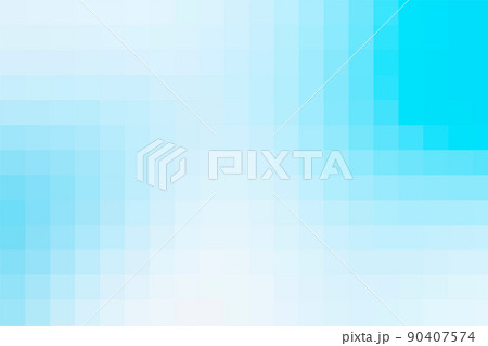 Gradient light sky blue background. Geometric texture from light blue squares. Abstract pattern of square pixels. A backing of mosaic squares. Vector backdrop for branding, calendar, multicolor card 90407574