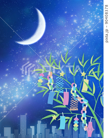 七夕 街並み 背景素材 七夕 街並み 背景素材 90408378