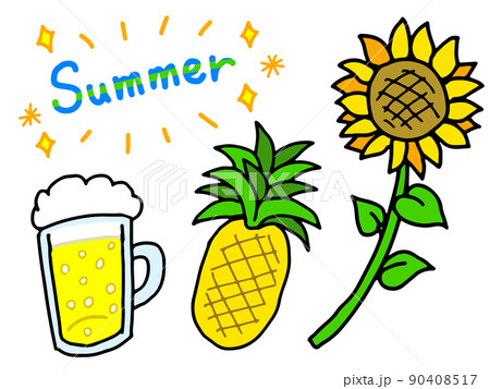 夏の素材05（黄色いものセット） 90408517