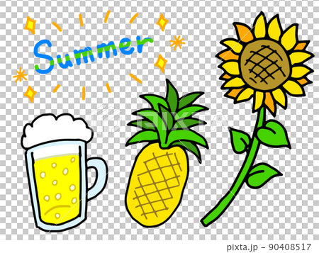 夏の素材05（黄色いものセット） 90408517