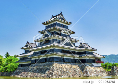 長野県　松本城　天守 90408698