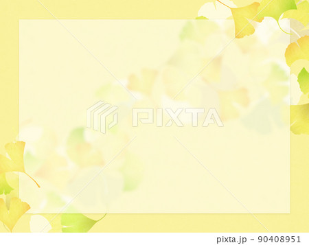 きれいな銀杏のフレーム 90408951