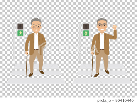 ロコモシンドローム症状の横断歩道の歩行困難 ロコモシンドローム症状の横断歩道の歩行困難 90410440