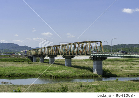 高梁川 新川辺橋 岡山県倉敷市 高梁川 新川辺橋 岡山県倉敷市 90410637