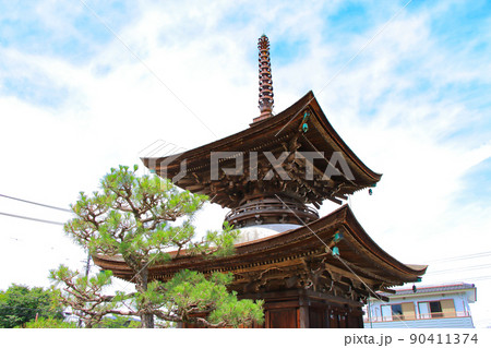 岡崎市、大樹寺多宝塔の風景 90411374