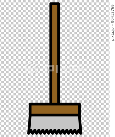 デッキブラシのイラスト 90412769