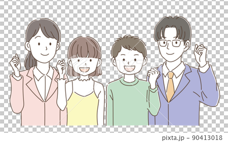 A teacher in a guts pose and a student in plain clothes 90413018