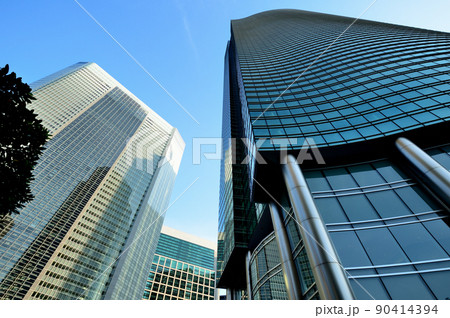 汐留巨大複合都市 シオサイトの超高層ビル群の風景 汐留巨大複合都市 シオサイトの超高層ビル群の風景 90414394