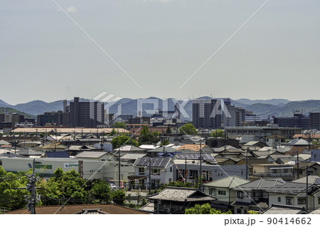 倉敷市街地 酒津から市役所方面を望む 岡山県倉敷市 倉敷市街地 酒津から市役所方面を望む 岡山県倉敷市 90414662