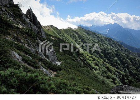 北アルプス、表銀座ルートの風景 北アルプス、表銀座ルートの風景 90414727