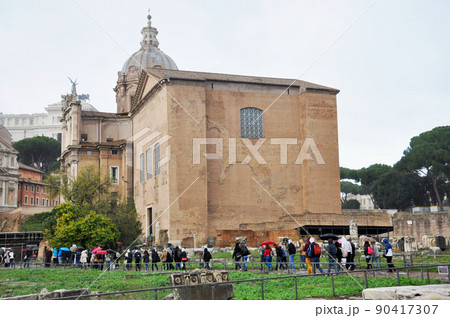 イタリア ローマ 世界遺産 フォロ・ロマーノ 元老院議事堂 イタリア ローマ 世界遺産 フォロ・ロマーノ 元老院議事堂 90417307