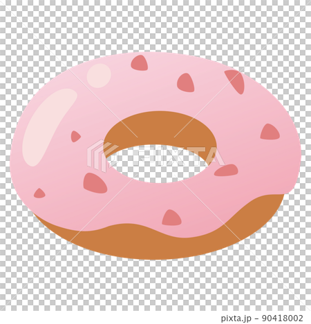 Strawberry chocolate donut illustration (vector) 90418002