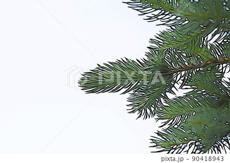 パステル調 ”松の木” イラストイメージ パステル調 ”松の木” イラストイメージ 90418943