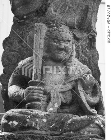 埼玉県志木市・田子山富士塚（不動明王） 90420729