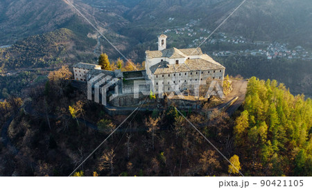 Aerial view of Sanctuary of Saint Ignatius of Loyola. 90421105