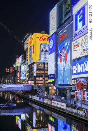 大阪市中央区　夜の道頓堀 90421470