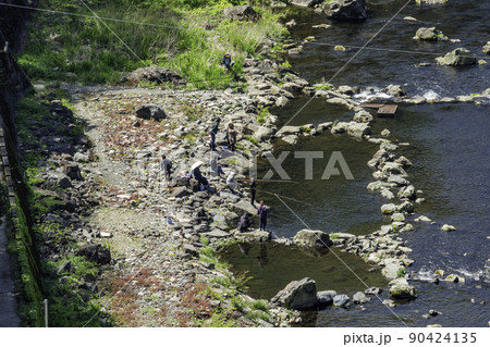 湯原温泉 ニジマス自然釣り場 岡山県真庭市 湯原温泉 ニジマス自然釣り場 岡山県真庭市 90424135