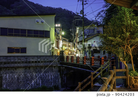 湯原温泉　鼓橋　岡山県真庭市 90424203