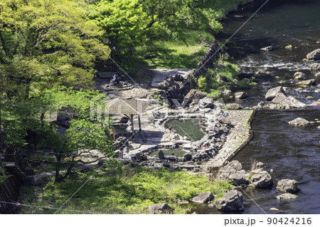 湯原温泉　砂湯　岡山県真庭市 90424216