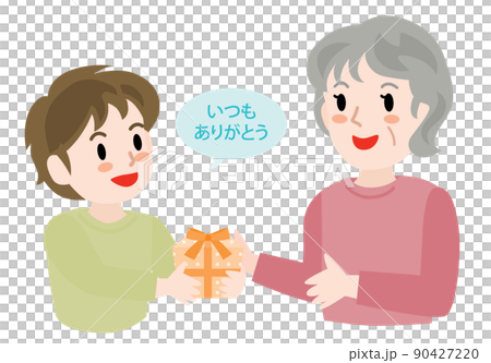 敬老の日のおばあちゃんと孫 敬老の日のおばあちゃんと孫 90427220
