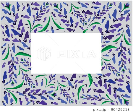 Blue Sage Flowers or Salvia Sclarea Flower Frame Blue Sage Flowers or Salvia Sclarea Flower Frame 90429213