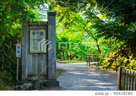 春の金沢　兼六園　桂坂口 90429280