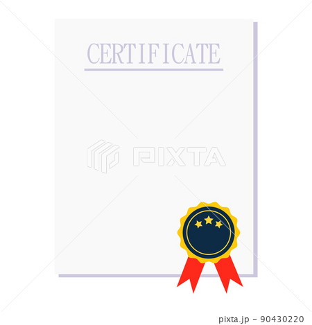 Cartoon certificate document template vector isolated object illustration 90430220