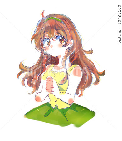 ロングヘアの女の子 90432100