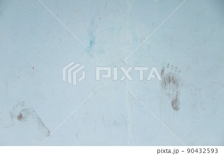 dirty stain on wall from kid playing mud and touch the wall for cleaning concept dirty stain on wall from kid playing mud and touch the wall for cleaning concept 90432593