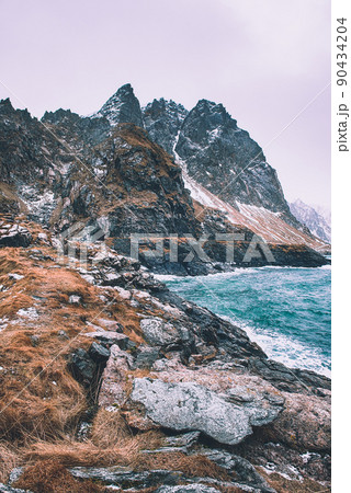 Winter Norway sea 90434204