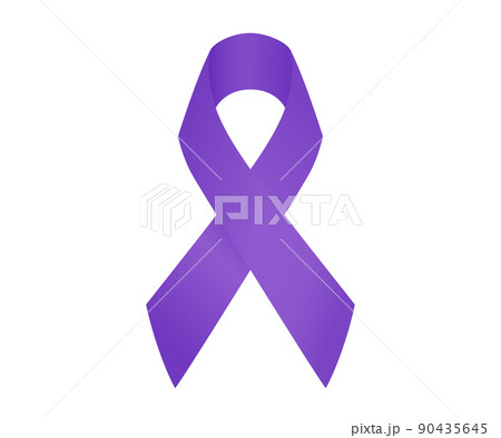 Cancer awareness symbol. Purple Ribbon. 90435645