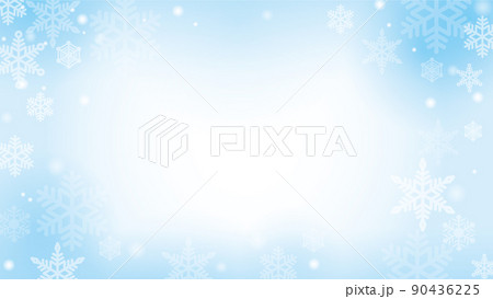 冬のキラキラ雪の結晶背景 90436225