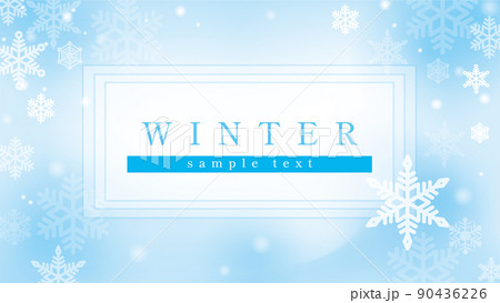冬のキラキラタイトル背景素材 冬のキラキラタイトル背景素材 90436226
