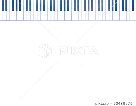 水彩ピアノの鍵盤フレーム 壁紙のイラスト素材