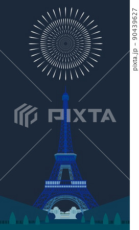 エッフェル塔 tour eiffel 打ち上げ花火 エッフェル塔 tour eiffel 打ち上げ花火 90439627