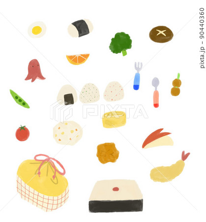 いろいろなお弁当【ベクターイラスト】 90440360