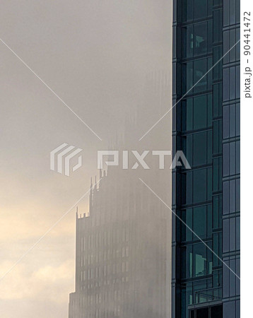 sunrise over highrise buildings in uptown charlotte nc 90441472