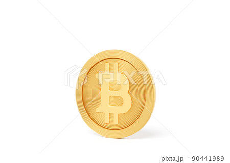 3d illustration gold bitcoin coin. Cryptocurrency bitcoin symbol on white background. 3d illustration gold bitcoin coin. Cryptocurrency bitcoin symbol on white background. 90441989