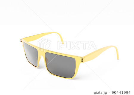 Realistic golden sunglasses on a white background, 3d illustration Realistic golden sunglasses on a white background, 3d illustration 90441994