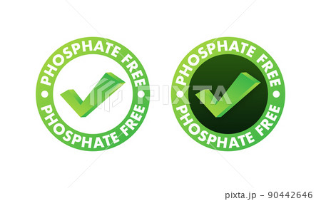 Icon for banner design with phosphate free. Logo symbol. 90442646