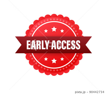 Vintage icon with red early access. Vector icon isolated template Vintage icon with red early access. Vector icon isolated template 90442734