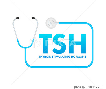 Infographic with thyroid stimulating hormone. Thyroid stimulating hormone. Vector illustration. Infographic with thyroid stimulating hormone. Thyroid stimulating hormone. Vector illustration. 90442790