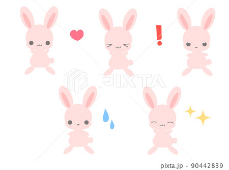 うさぎのイラスト　エモーション 90442839