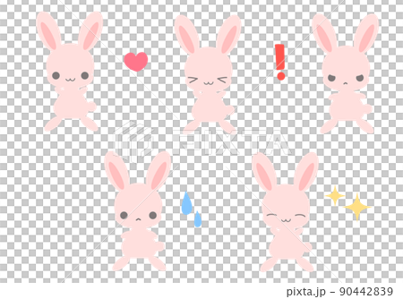 うさぎのイラスト　エモーション 90442839